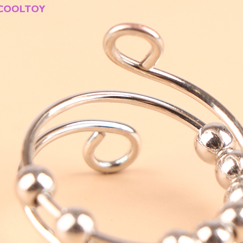Cooltoy Nhẫn Hạt Xoay Tự Do Giảm Căng Thẳng Phong Cách Bohemian