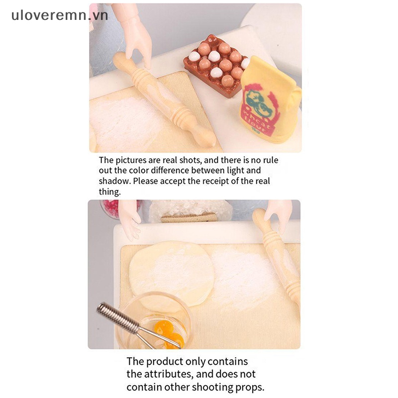 1 Bộ Dụng Cụ Đánh Trứng Trang Trí Nhà Búp Bê Tỉ Lệ 1: 12