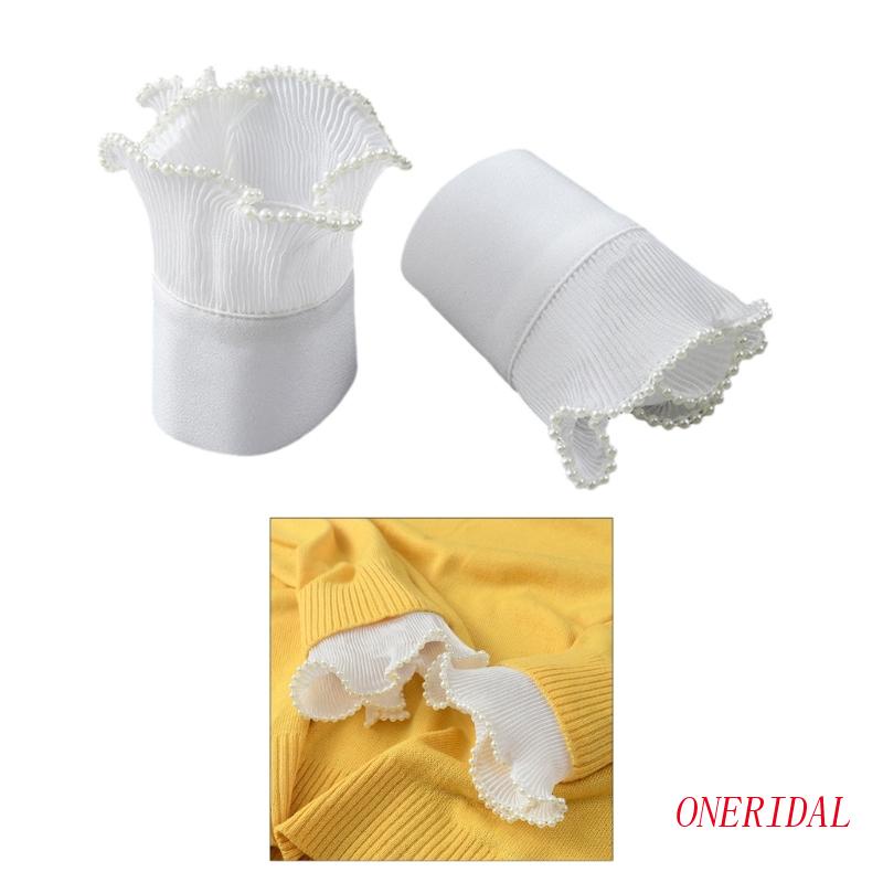 Oneri Găng Tay Áo Hở Ngón Đính Hạt Ngọc Trai Nhỏ Có Thể Tháo Rời Ngọt Ngào Thời Trang Mùa Hè Cho Nữ