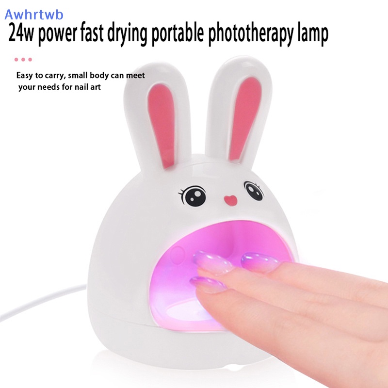 Đèn LED UV Sấy Khô Móng Tay Hình Thỏ Sạc USB Tiện Dụng Mới