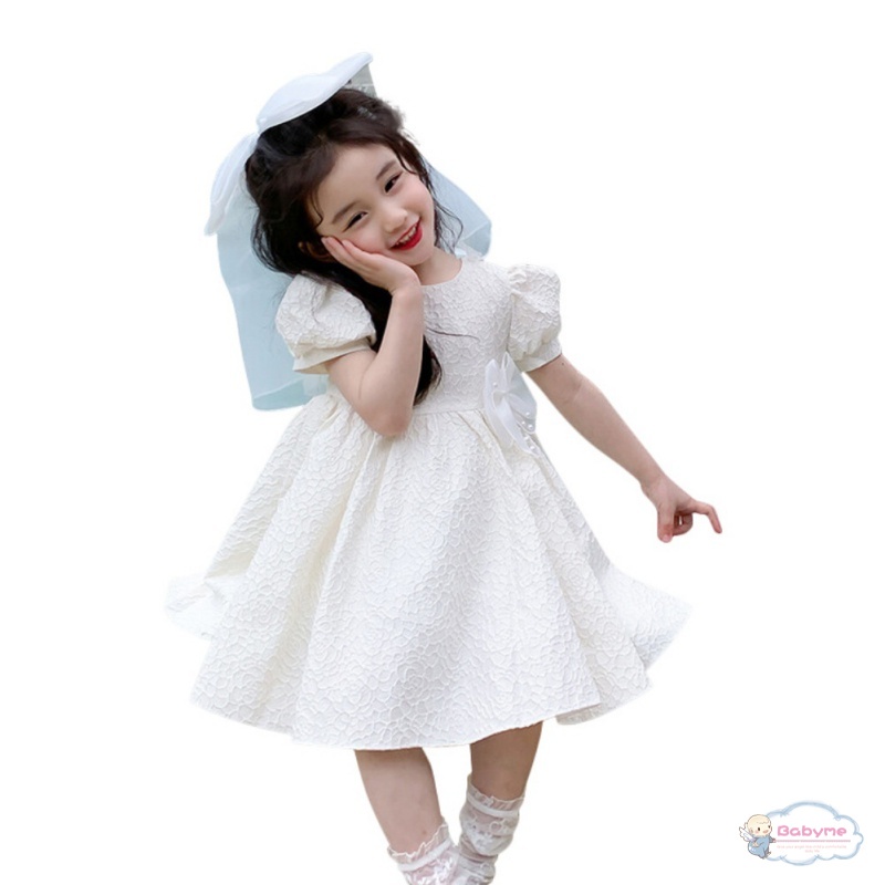 Đầm Công Chúa Đính Nơ Thoáng Khí Dễ Thương Cho Bé Gái