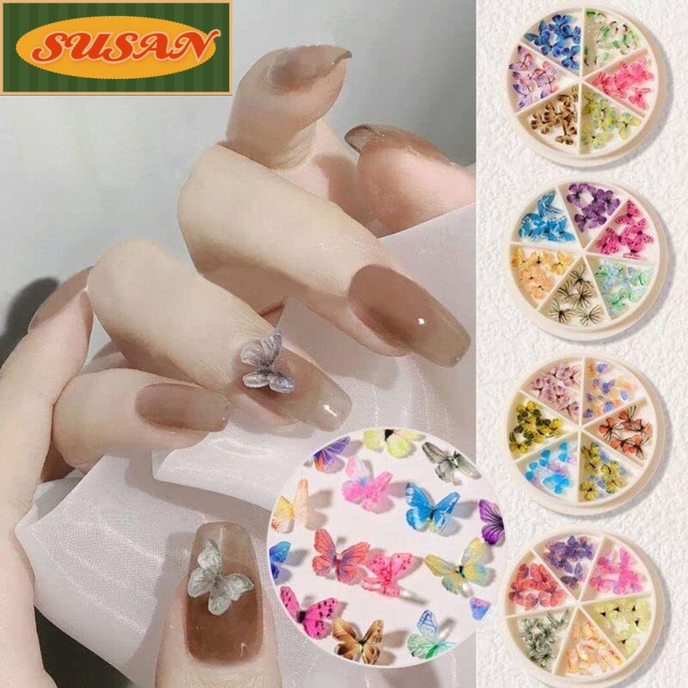 Phụ Kiện Trang Trí Móng Tay Hình Bướm 3D Chất Lượng Cao Charms