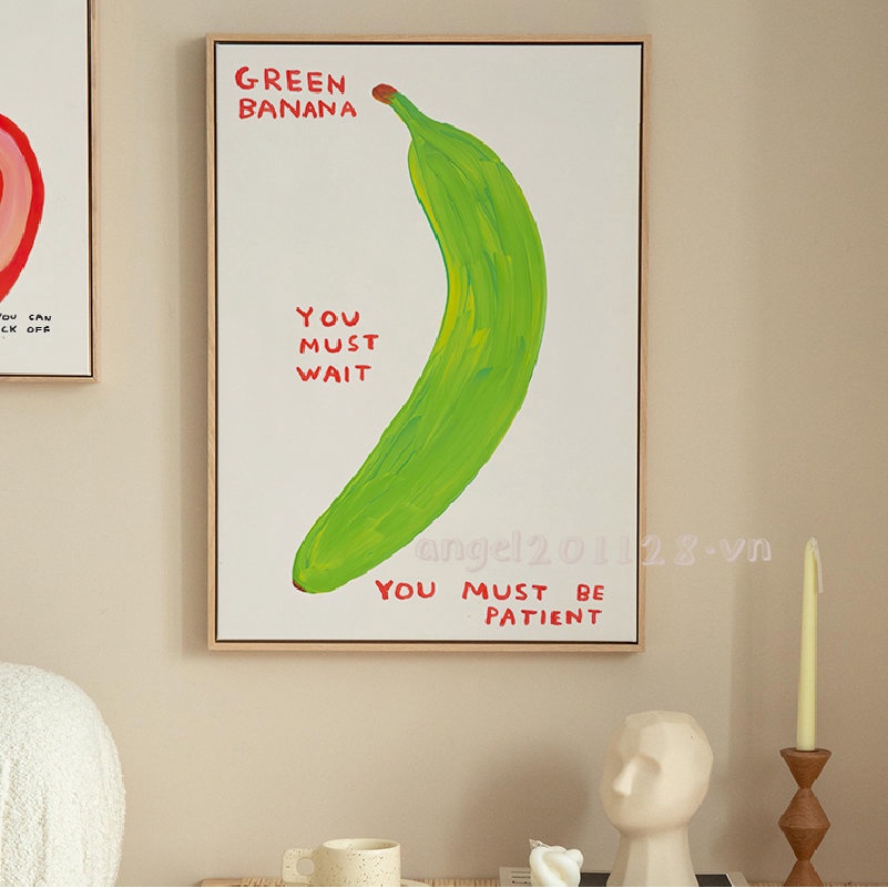 Tranh Vẽ Hình Quả Chuối Trừu Tượng Phong Cách Bắc Âu Trang Trí Phòng Khách / Hành Lang