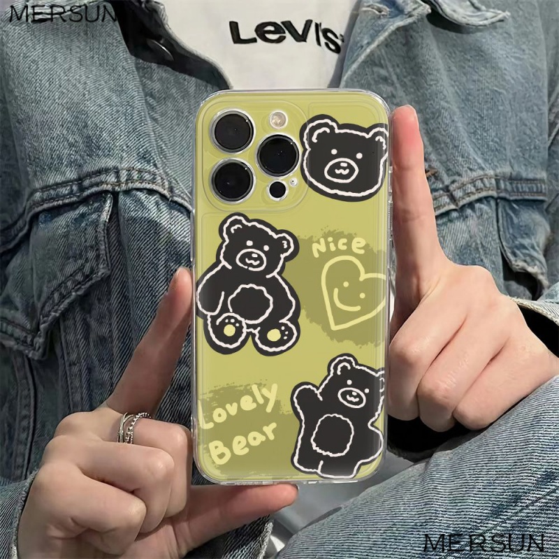 ✅Ốp Điện Thoại Mềm Chống Sốc Hình Gấu Cho Iphone12 7814promax 11 13 6In 6Y8W