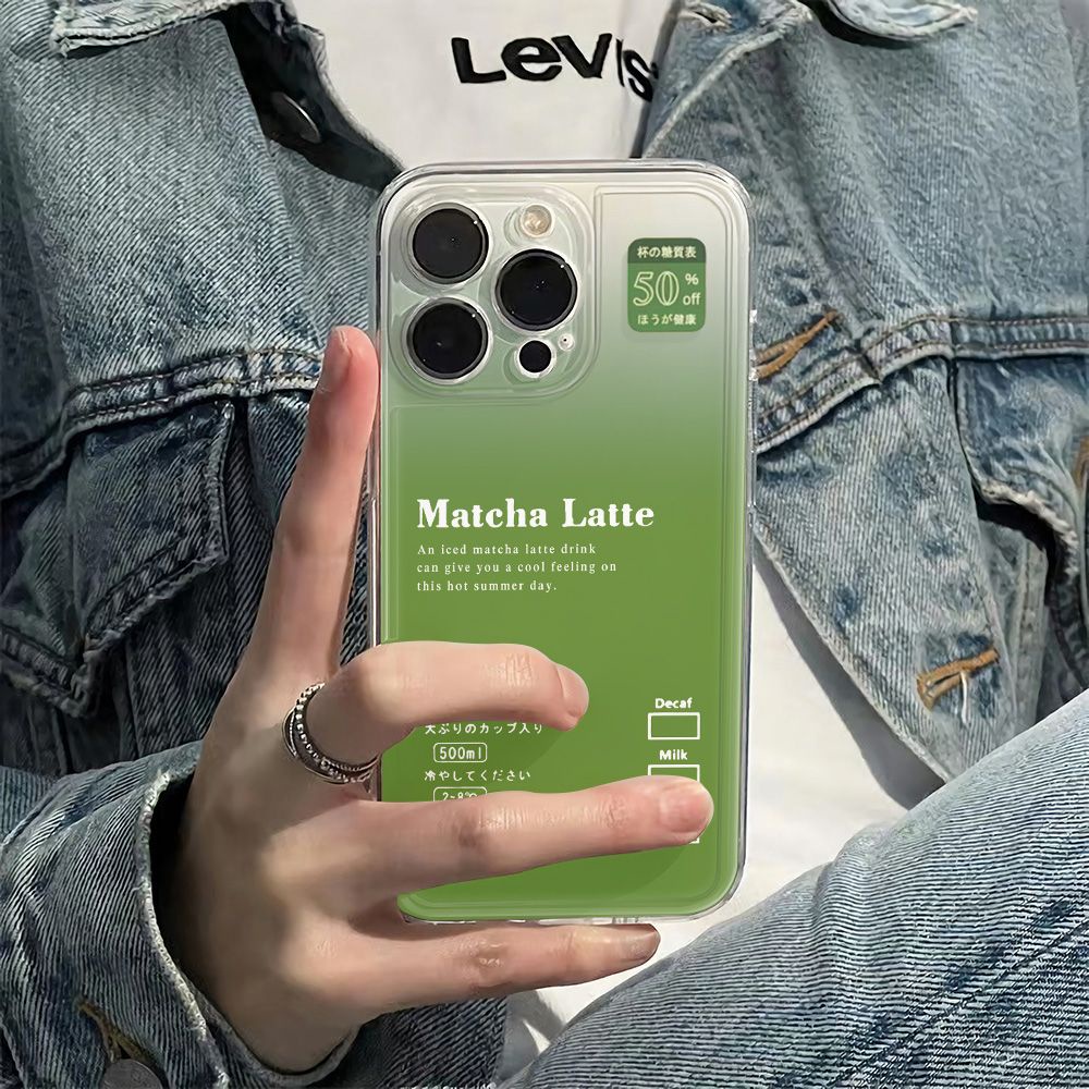 ✅Ốp Điện Thoại Màu Matcha Mềm Chống Sốc Cho Iphone 14Pro 11 6In Plus 13Max 1278 0IEN