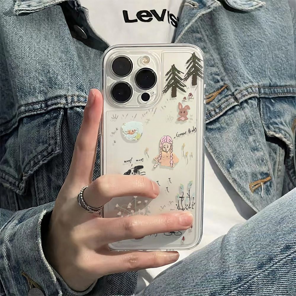 ✅Ốp Điện Thoại Hình Cô Gái Phong Cách Thời Trang Cho iPhone127814Ốp Điện Thoại Mềm Đơn Giản Chống Sốc max11 Forest Plus136In Apple 2B6I