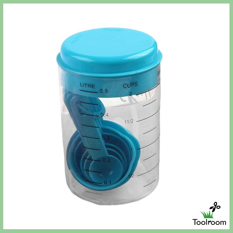 Bộ 7 Cốc Đo Lường Kèm Muỗng Đo Lường Sử Dụng Cho Trà Sữa Bột