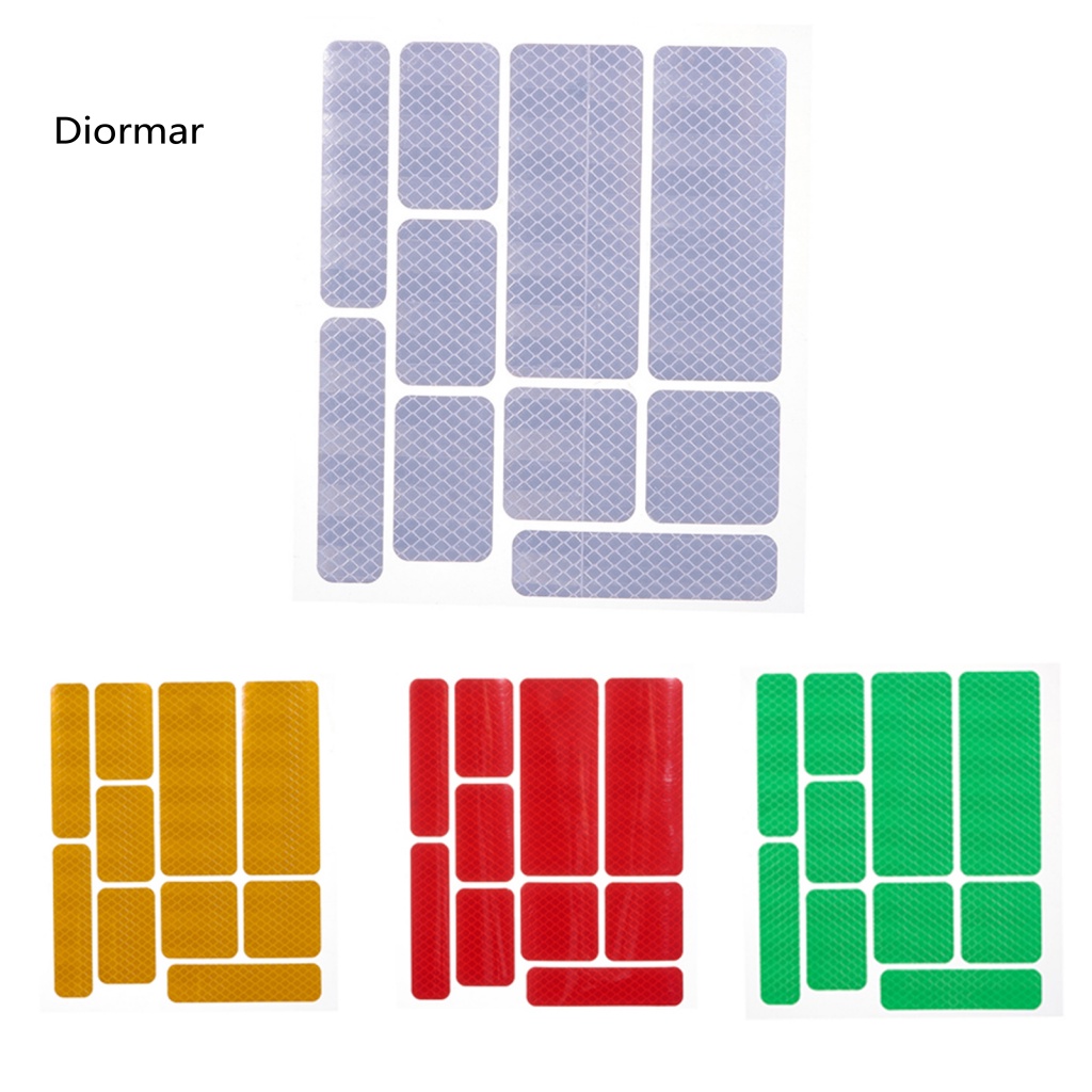 Set 10 Miếng Dán Cảnh Báo An Toàn Chống Trầy Phản Quang Cho Xe Đạp