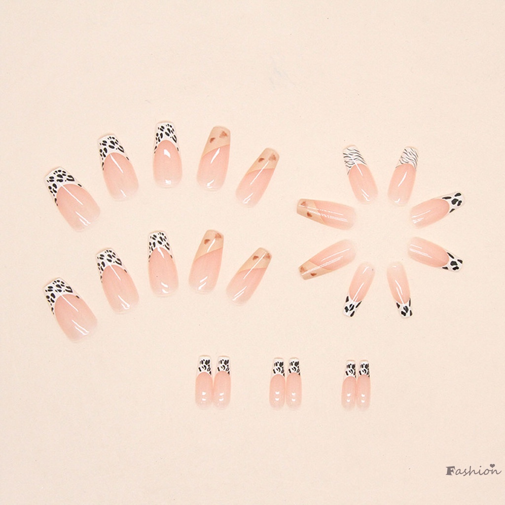 Móng Tay Giả Trong Mờ Họa Tiết Động Vật Nhiều Màu Sắc