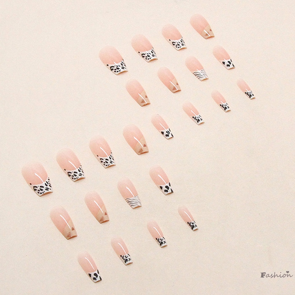 Móng Tay Giả Trong Mờ Họa Tiết Động Vật Nhiều Màu Sắc