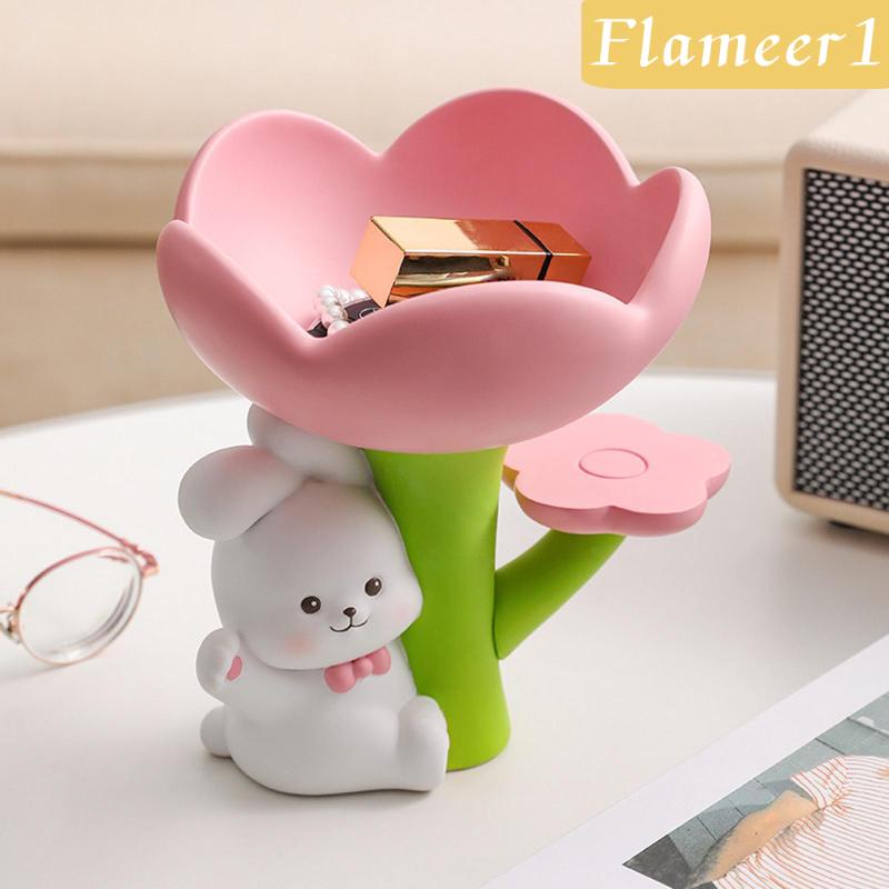 [Flameameer1] Khay Đựng Nước Hoa Để Bàn Hình Thỏ / Mèo Dễ Thương