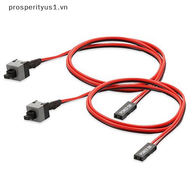 [prosperityus1] Set 5 Dây Cáp Nguồn 50cm 2 Pin SW PC Có Nút Nhấn / Tắt [VN] Cho Máy Tính
