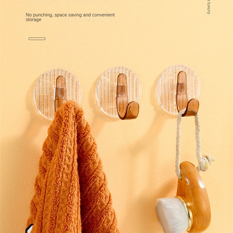 Móc treo áo quần acrylic dán tường dính mạnh không đục lỗ liền mạch cho hộ gia đình treo khăn phòng tắm