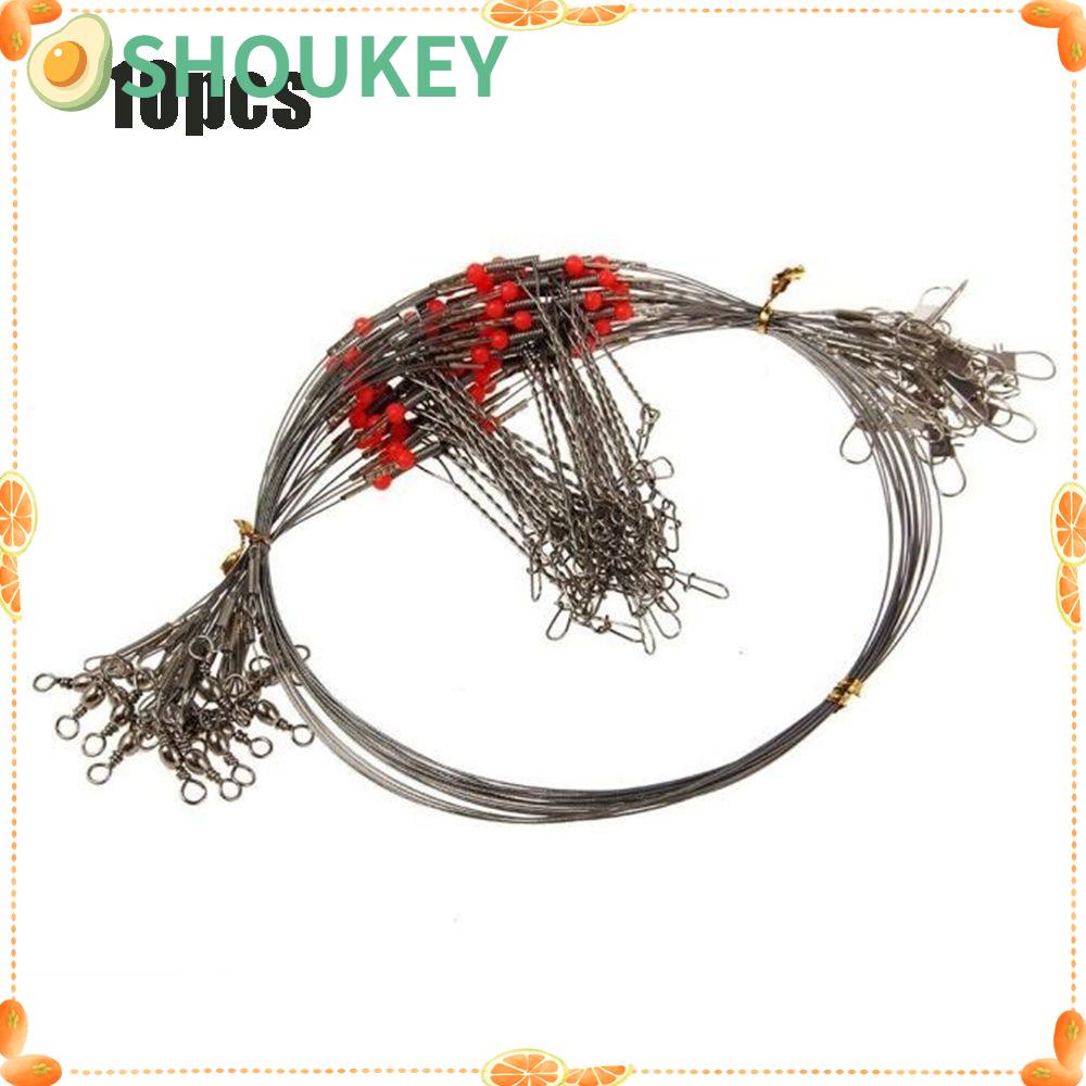 Set 10 Dây Móc Câu Cá Bằng Thép Không Gỉ Chất Lượng Cao SHOUKEY