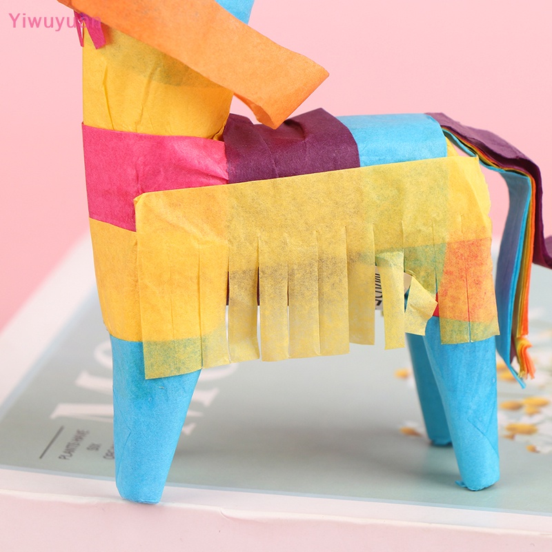1 Mô Hình Con Lừa Pinata Bằng Giấy Nhiều Màu 1 / 12 Trang Trí Nhà Búp Bê Mới