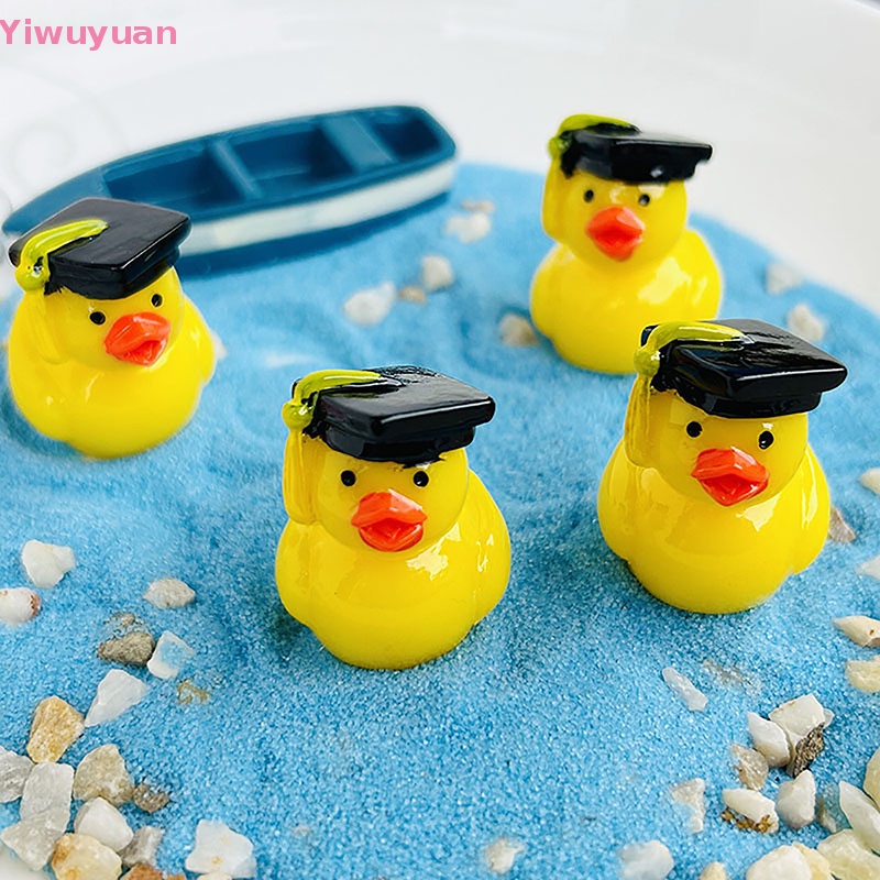 < Yiwuyuan > Đồ trang trí Vịt Mini Bằng Resin Dễ Thương Trang Trí Tiểu Cảnh Thu Nhỏ
