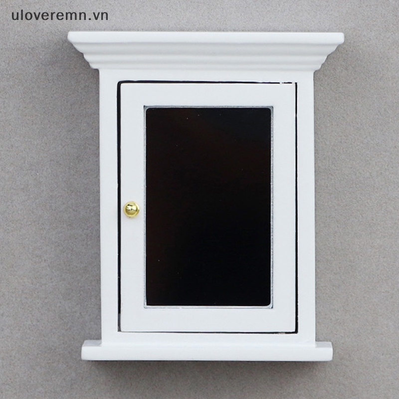 Mô Hình Tủ Quần Áo Trung Hoa Cổ Điển Tỷ Lệ 1 / 12 Kèm Gương Trang Trí Nhà Búp Bê