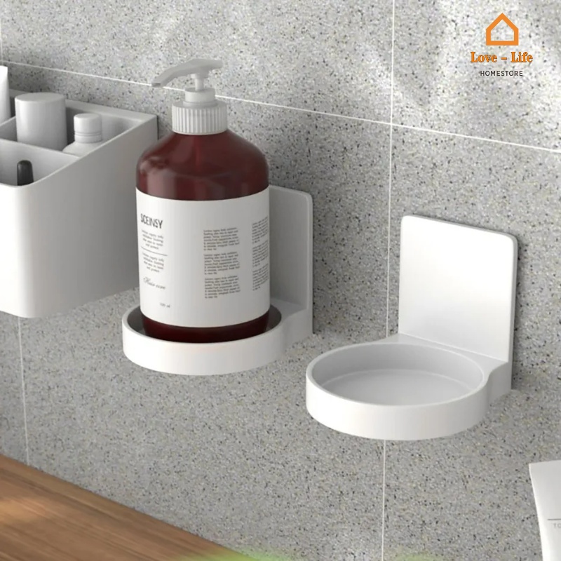 1 Giá Đỡ Chai Đựng Xà Phòng / Nước Sốt Hình Tròn Tự Động Không Cần Đục Lỗ Cho Nhà Bếp / Phòng Tắm