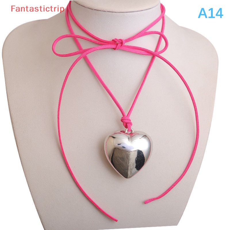 [Fantastictrip] Vòng cổ Xương Quai Xanh Mặt Hình Trái Tim Lớn Đơn Giản Quà Tặng Tiệc Tùng Cho Nữ