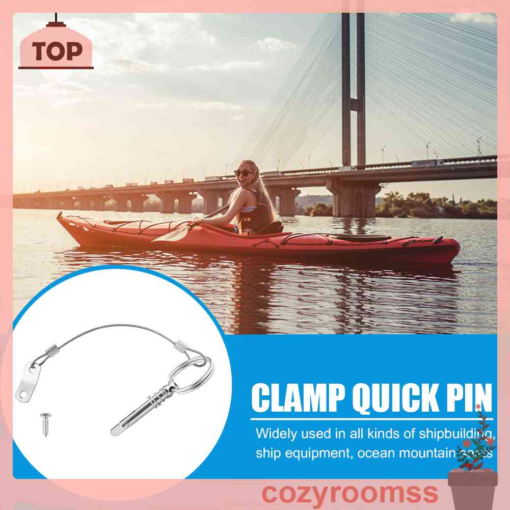 Chốt Bản Lề Bằng Thép Không Gỉ Tháo Gỡ Nhanh Kèm Dây Buộc Cho Tàu Thuyền