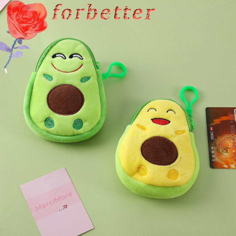 Ví Đựng Tiền Bằng Lông Nhung Hình Quả Bơ Dễ Thương Xinh Xắn Cho Bé
