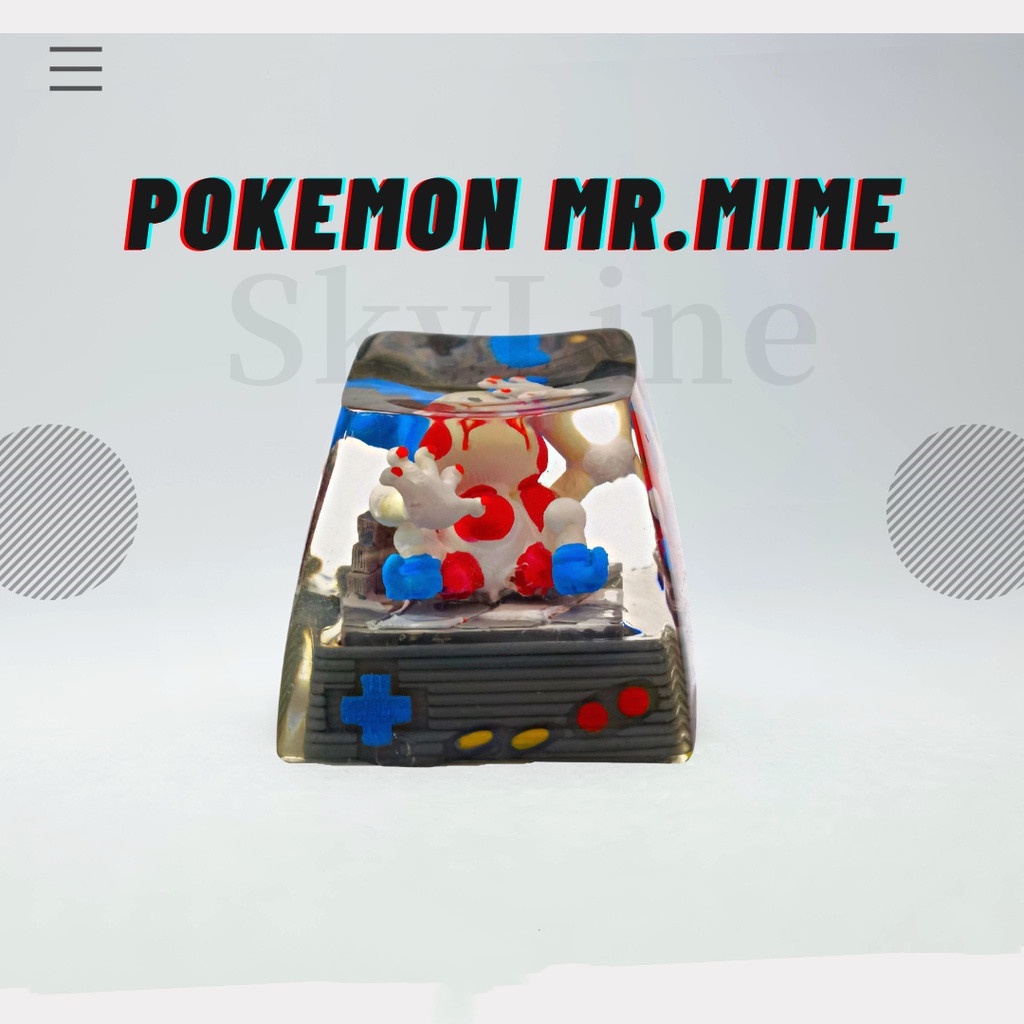 Nút Bàn Phím Artisan - Mr-Mime Artisan Bằng Nhựa Resin Tùy Chỉnh Cá Nhân Hóa Tay