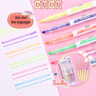 Bút đánh dấu highlight dạ quang 18 màu lựa chọn Nội Địa Trung