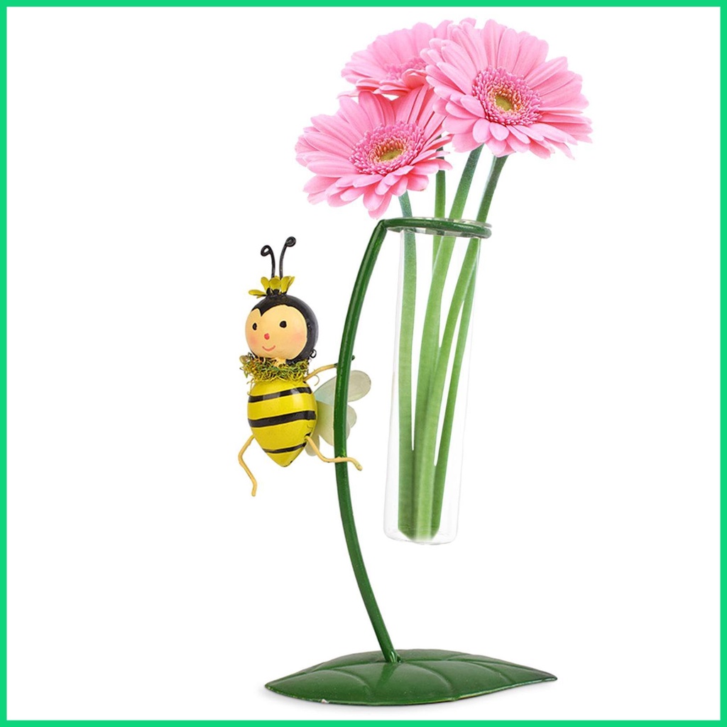 Bình Hoa Dạng Ống Nghiệm Với Khung Sắt Nghệ Thuật Trang Trí Nhà Cửa / Sân Vườn / Tiệc Cưới