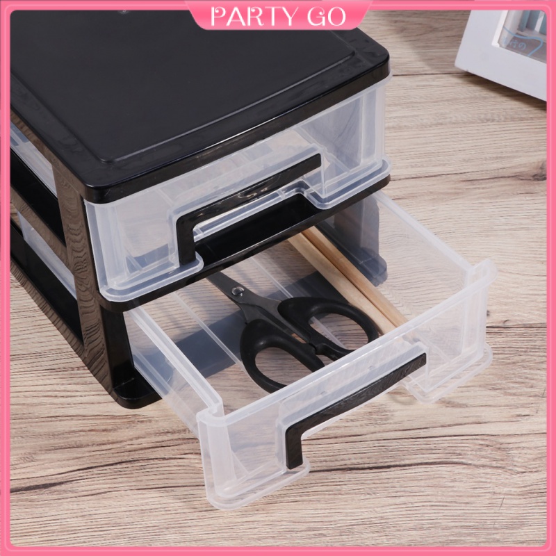 Tủ Nhựa Hai Tầng Có Ngăn Kéo Đựng Đồ Đa Năng Chống Bụi Sắp Xếp Gọn Gàng Cho Nhà Ở / Văn Phòng