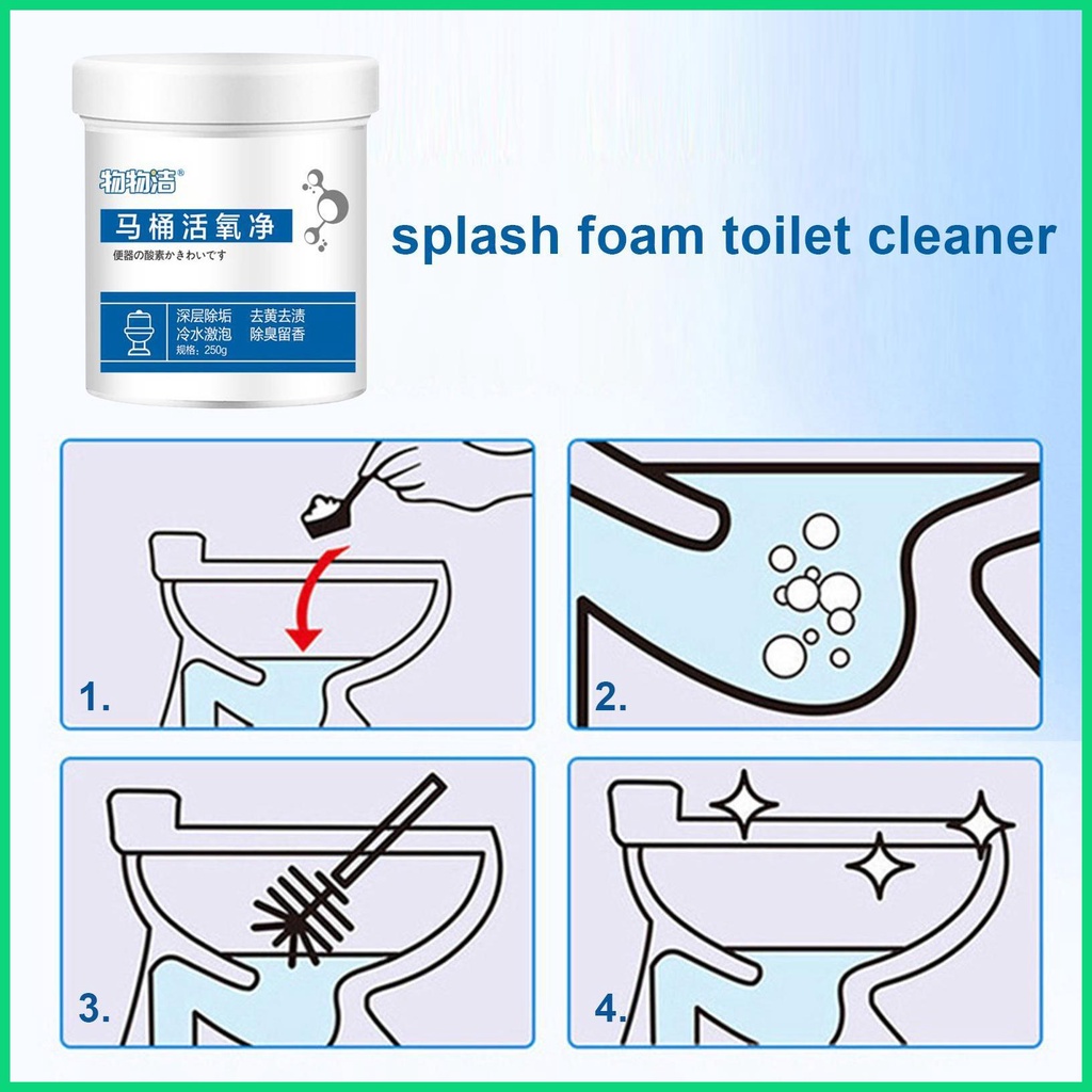 Chất Tẩy Rửa Toilet Làm Sạch Phòng Tắm Bằng Xốp Hoạt Tính Mạnh Mẽ jiwvn