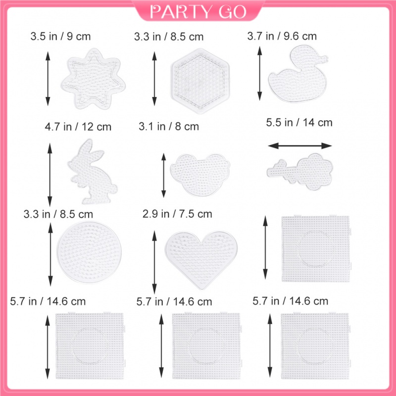 Set 12 Bảng Nhựa Xỏ Hạt Làm Đồ Thủ Công DIY Họa Tiết Hoạt Hình Cho Trẻ Mẫu Giáo