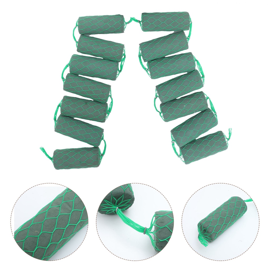 Đất Sét Nhựa Hình Bông Hoa 13X5.5cm Màu Xanh Lá Dùng Trang Trí Đám Cưới