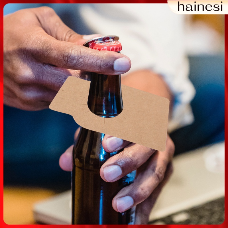 Set 100 Thẻ Giấy Kraft Treo Chai Rượu Trang Trí Giáng Sinh