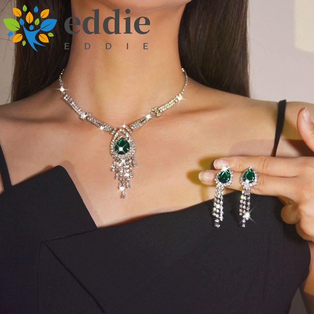 Bộ Trang Sức Cô Dâu 26Ennie Lãng Mạn|Bông Tai HợP Kim DạNg DàI Xinh XắN