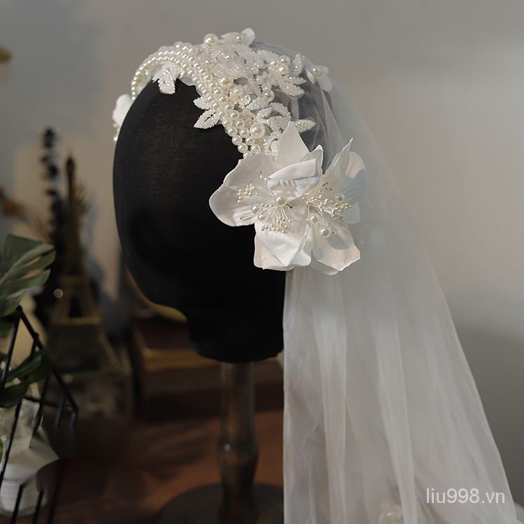 Mạng Che Mặt Handmade Phong Cách Cộng Hòa Pháp Lãng Mạn Cho Cô Dâu WJ5S
