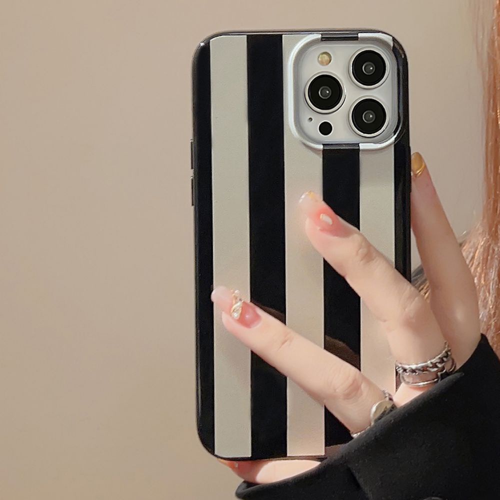 Ốp Điện Thoại TPU Mềm Chống Sốc Họa Tiết Kẻ Sọc Đơn Giản Cho IPhone 14 Pro Max 13 12 11 Pro Max XS XR 7 8 Plus