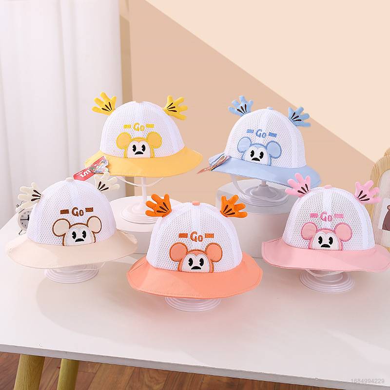 Mũ Vành Tròn Chống Nắng Thoáng Khí In Hoạt Hình Disney Mickey Cho Bé