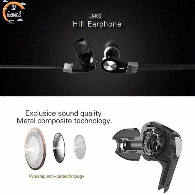 Tai Nghe Nhét Tai Langsdom JM02 Hifi Bass Trầm Có Micro Jack 3.5mm