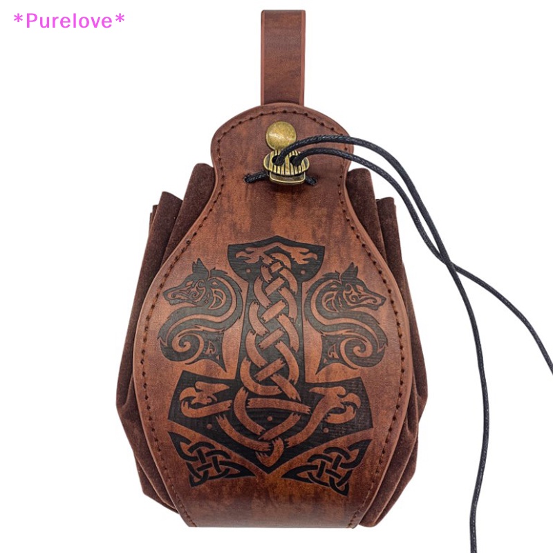 Túi Dây Rút Đựng Tiền Xu Hóa Trang Phong Cách Steampunk Viking Dành Cho Nam Và Nữ Mới