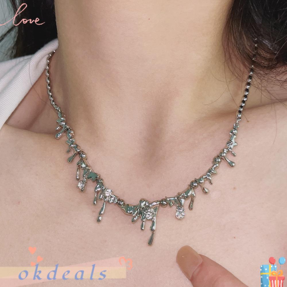 Dây Chuyền Choker Mặt Hình Giọt Nước Kiểu Hip Hop