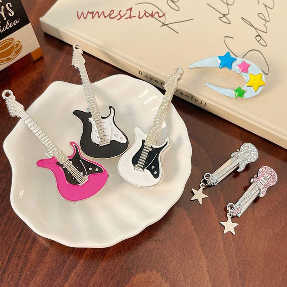 Kẹp Tóc Mái Y2k WMES15H Hình Đàn Ghi Ta Thanh Lịch Cá Tính