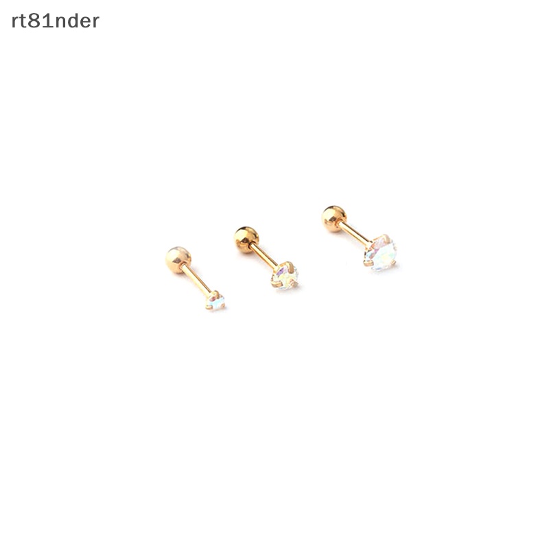 Rt 1 Khuyên Tai Dạng Xoắn Ốc Đính Đá Zircon Nhiều Màu Cho Nữ