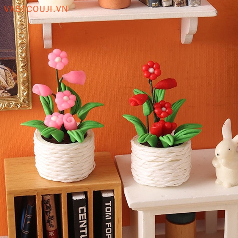 Chậu Hoa Mô Hình VASTJI Tỉ Lệ 1: 12 Trang Trí Nhà Búp Bê / Tiểu Cảnh