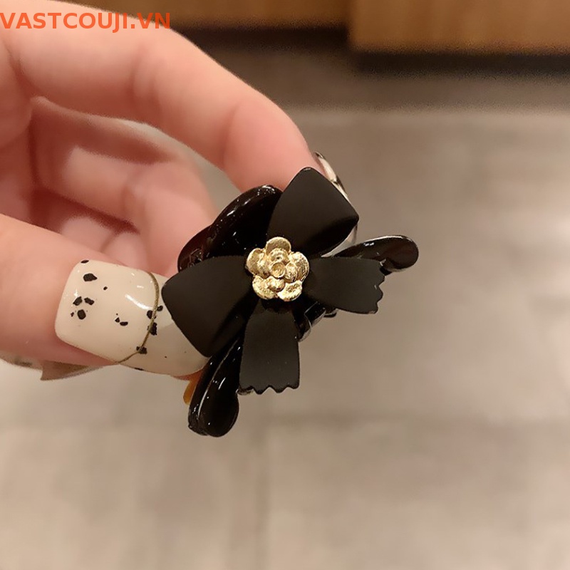 Kẹp Tóc Nơ Mini Màu Đen Thời Trang 2023 Cho Nữ