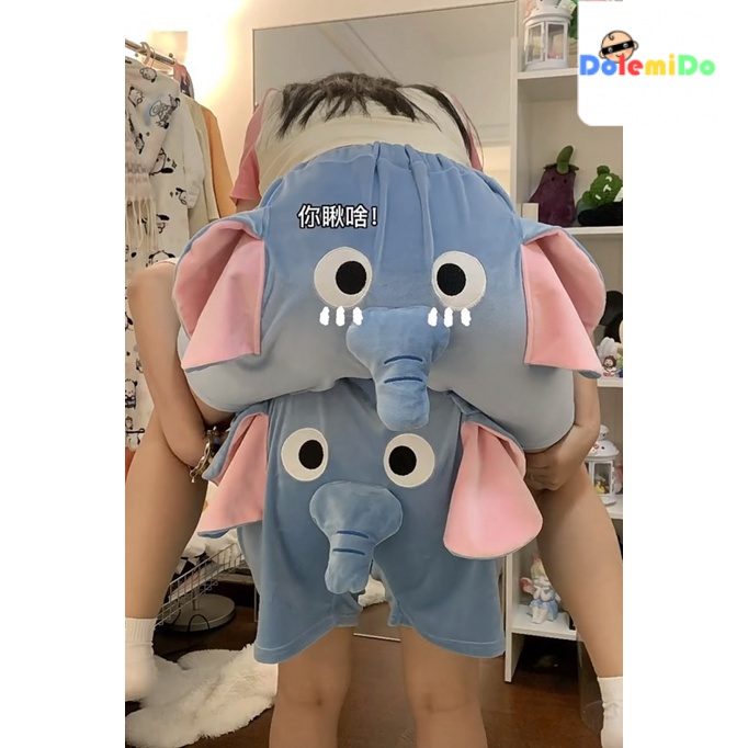 Quần Đùi Pijama Hình Voi Dumbo Cá Tính Dễ Thương Cho Nam