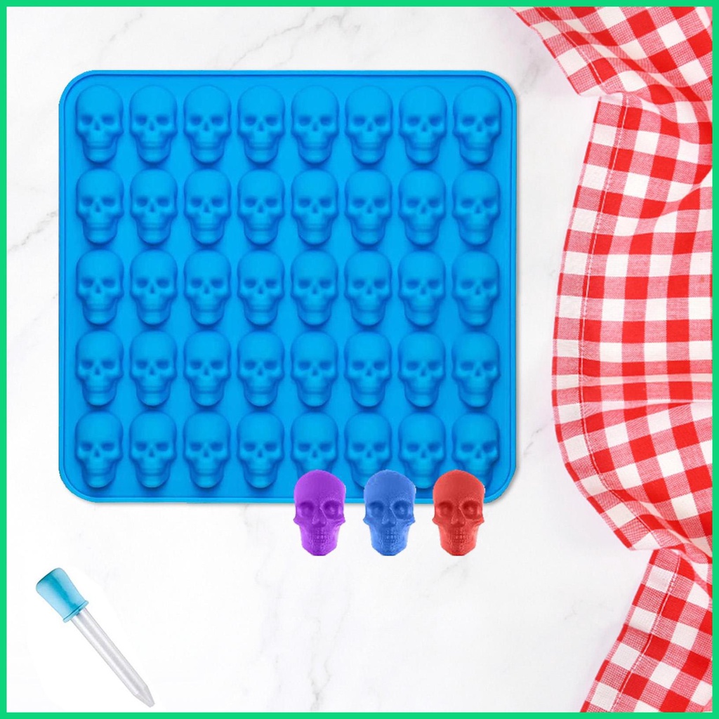 Khuôn Làm Sô Cô La / Sô Cô La Bằng Silicone Chống Dính Hình Đầu Lâu Có Nhỏ Giọt