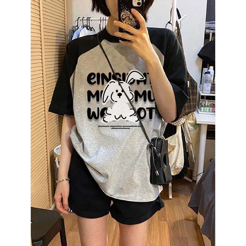 NRVP Áo Thun 100% Cotton Tay NgắN In Hoạ TiếT ĐộC ĐáO Phong CáCh HàN QuốC 2023