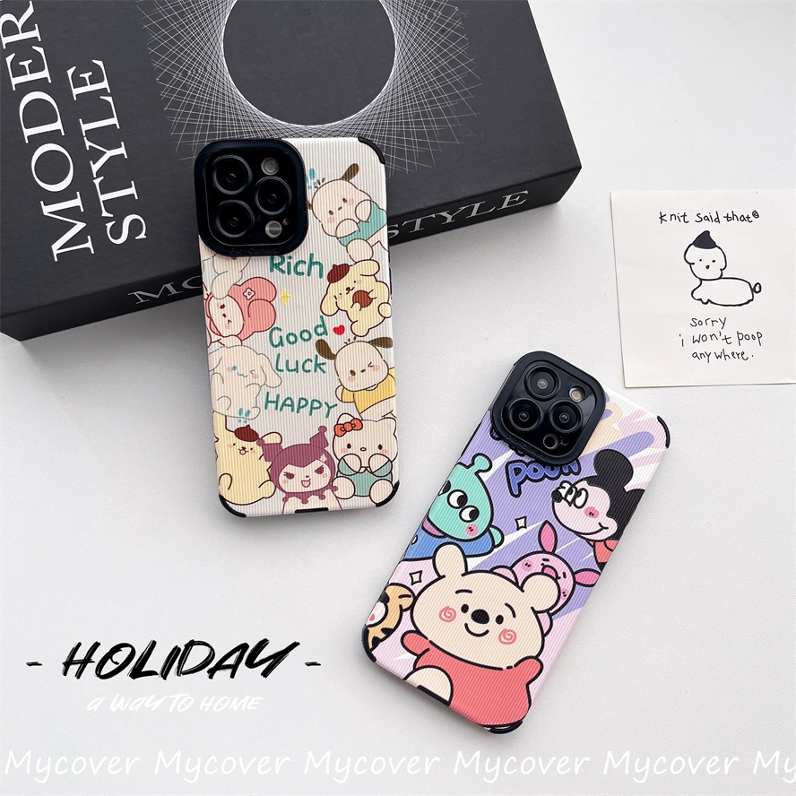 Ốp Điện Thoại TPU Dẻo Họa Tiết Hoạt Hình Dễ Thương Cho iPhone 11 13 12 14 Pro Max X XR Xs Max 6 7 8 Plus