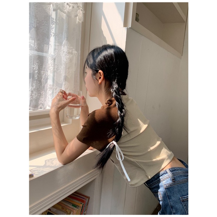 Áo Thun Tay Ngắn Dáng Ôm In Họa Tiết Hoạt Hình Thời Trang Mùa Hè Cho Nữ