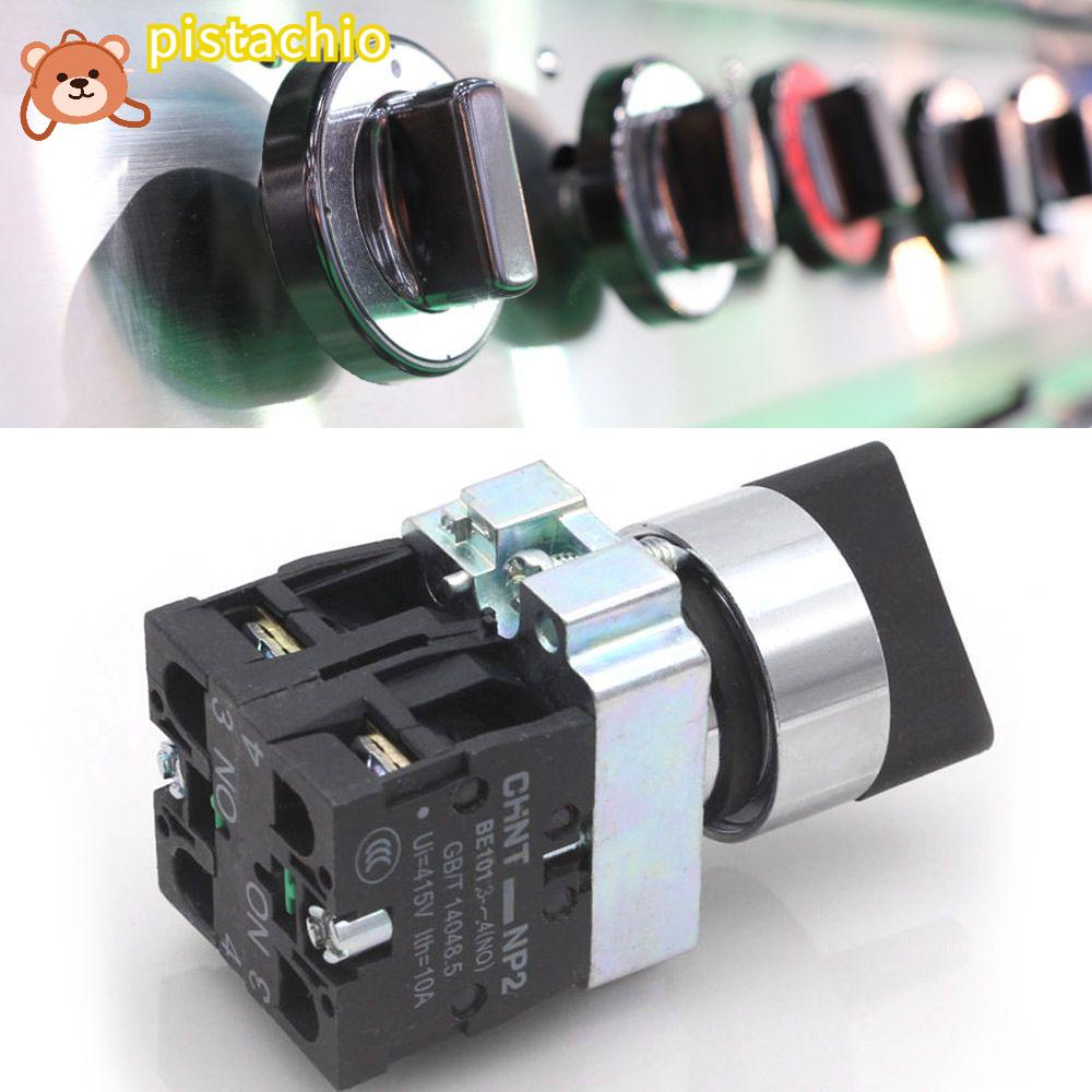 PISTA Công Tắc Xoay Màu Đen 22mm 3 Vị Trí NP2-BD33